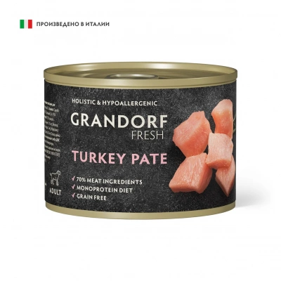 Grandorf Fresh Консервы для собак, паштет из индейки